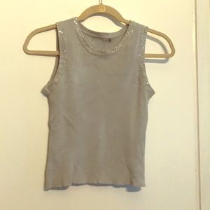 Grey sweater tank